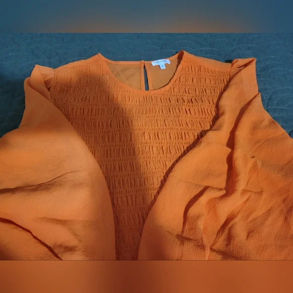 Orange Smocked Top - Picture 3 of 3